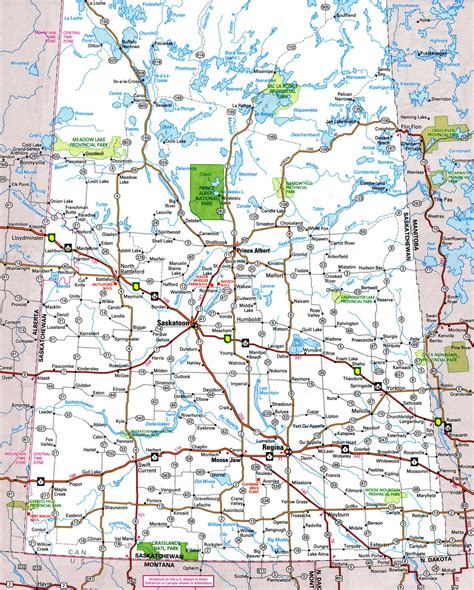 Alphabetical List of Cities and Towns in Saskatchewan.